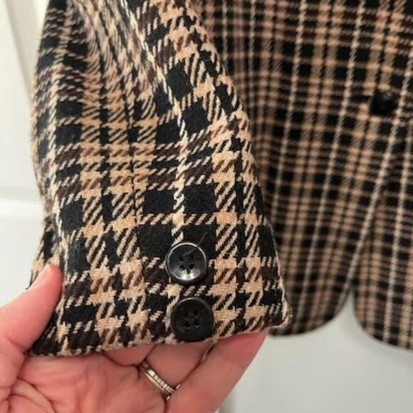 Vintage Rare Wool Blend Tweed Blazer Private Concepts Women's Large Preppy - Picture 5 of 7